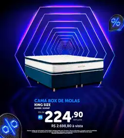 Lojas Pintos Cama box de molas king size oferta