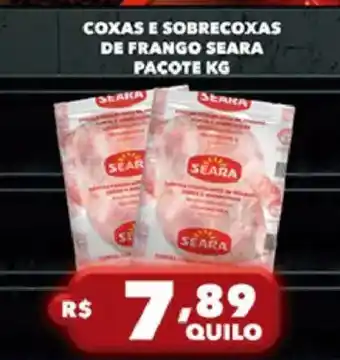 Bahamas Supermercados Coxas e sobrecoxas de frango seara pacote oferta
