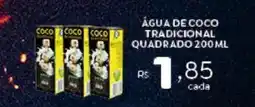Bahamas Supermercados Água de coco tradicional quadrado oferta