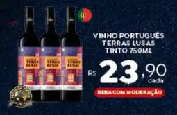 Bahamas Supermercados Vinho português terras lusas tinto oferta
