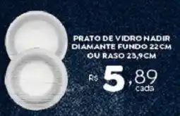 Bahamas Supermercados Prato de vidro nadir diamante fundo oferta