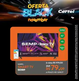 Lojas Certel 460814 SMART TV SEMP oferta