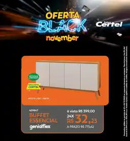 Lojas Certel BUFFET ESSENCIAL genialflex oferta