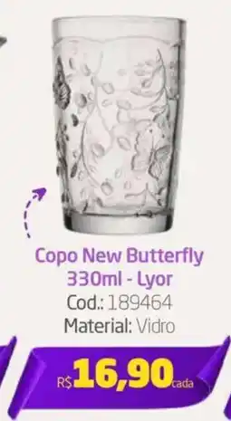 Preçolândia Copo New Butterfly Lyos oferta
