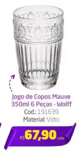 Preçolândia Jogo de Copos Mauve oferta