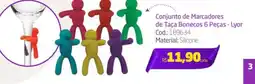 Preçolândia Conjunto de Marcadores de Taça Bonecos 6 Peças - Lyor oferta