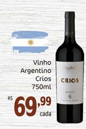 Dona de Casa Vinho Argentino Crios 750ml oferta