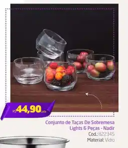 Preçolândia Conjunto de Taças De Sobremesa Lights 6 Peças - Nadir oferta