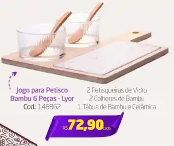 Preçolândia Jogo para Petisco Bambu 6 Peças - Lyor oferta