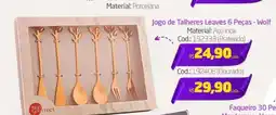 Preçolândia Jogo de Talheres Leaves 6 Peças - Wolf Material: Aço Inox oferta