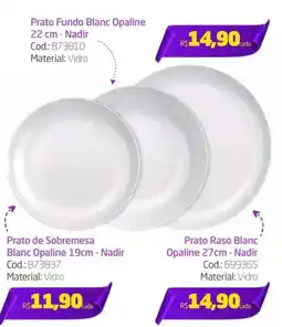 Preçolândia Prato Fundo Blanc Opaline 22 cm - Nadir oferta