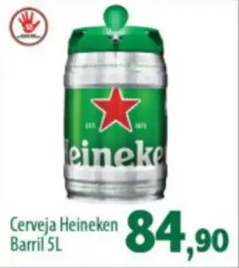 Econômico Atacadão Cerveja Heineken Barril 5L oferta
