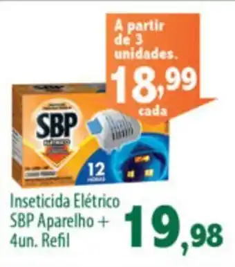 Inseticida Eletrico SBP aparelho + 4un. Refil