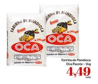 Shibata Supermercados farinha de Mandioca Oca Pacote 1kg oferta