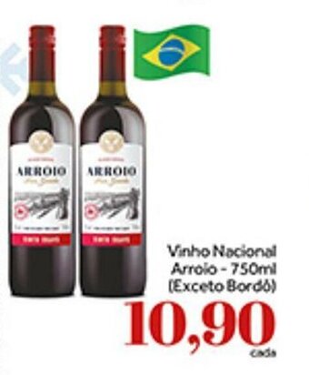 Shibata Supermercados Vinho Nacional Arroio 750ml oferta