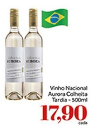 Shibata Supermercados Vinho Nacional Aurora Colheita Tardia 500ml oferta