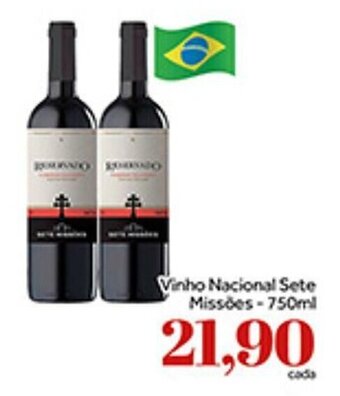 Shibata Supermercados Vinho Nacional Sete Missoes 750ml oferta