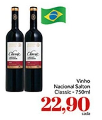 Shibata Supermercados Vinho Nacional Salton Classic 750ml oferta