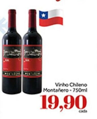 Shibata Supermercados Vinho Chileno Montanero 750ml oferta