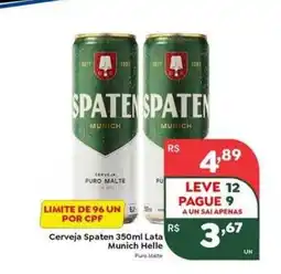 Verona Supermercados Cerveja Spaten Lata Munich Helle oferta