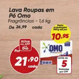 Dia Lava Roupas em Pó Omo Fragrâncias oferta
