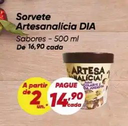 Dia Sorvete Artesanalícia DIA oferta