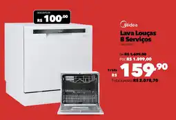 Deltasul Midea Lava Louças 8 Serviços oferta