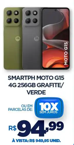 DB Supermercados SMARTPH MOTO G15 4G 256GB GRAFITE/ VERDE oferta