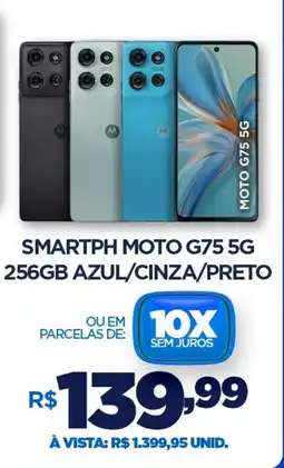 DB Supermercados Smartph moto g75 5g 256gb azul/cinza/preto oferta