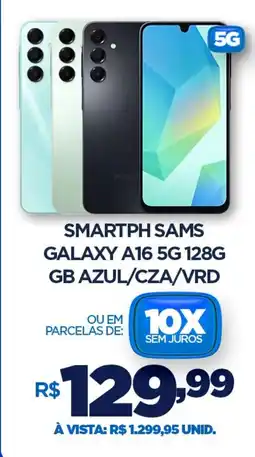 DB Supermercados Smartph sams galaxy a16 5g 128g gb azul/cza/vrd oferta