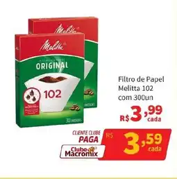 Macromix Atacado Filtro de Papel Melitta 102 oferta