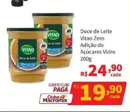 Macromix Atacado Doce de Leite Vitao Zero Adição de Açúcares Vidro oferta