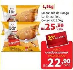 Macromix Atacado Empanado de Frango Lar Empanitos Congelado oferta