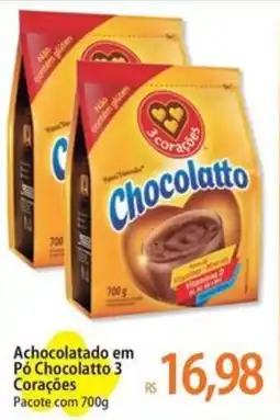 Atacadão Achocolatado em Pó Chocolatto 3 Corações oferta