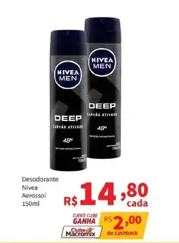 Macromix Atacado Desodorante Nivea Aerossol oferta