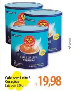 Atacadão Café com Leite 3 Corações oferta