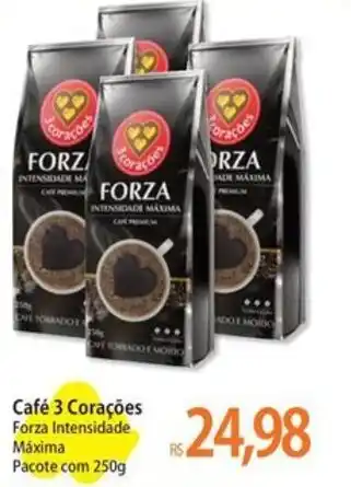 Café 3 Corações Forza Intensidade Máxima Pacote
