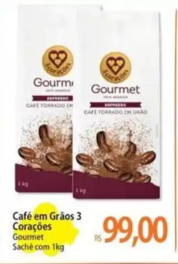 Atacadão Café em Grãos 3 Corações oferta