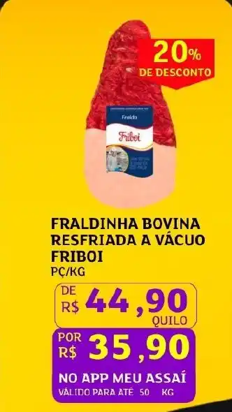 Fraldinha bovina resfriada a vácuo friboi