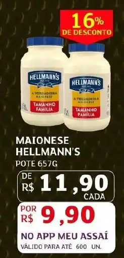 Assaí Atacadista Maionese hellmann's oferta