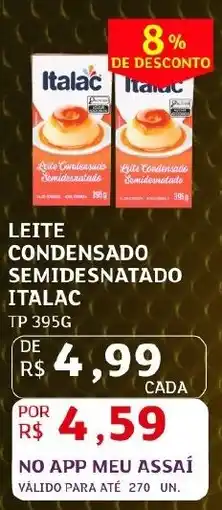 Assaí Atacadista Leite condensado semidesnatado italac oferta