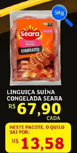 Assaí Atacadista Linguiça suína congelada seara oferta