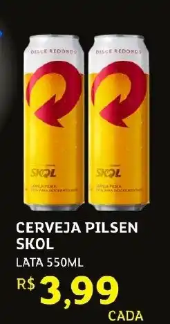 Assaí Atacadista Cerveja pilsen skol lata oferta