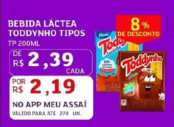 Assaí Atacadista Bebida láctea toddynho tipos oferta