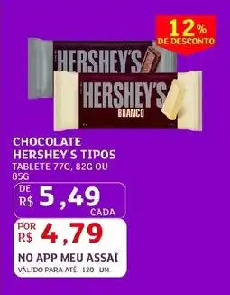 Assaí Atacadista Chocolate hershey's tipos oferta
