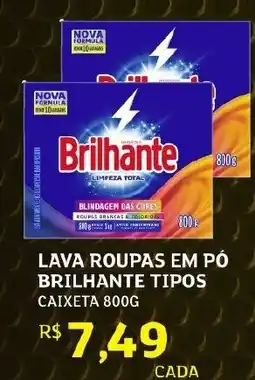 Assaí Atacadista Lava roupas em pó brilhante tipos caixeta oferta