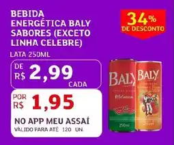 Assaí Atacadista Bebida energética baly sabores (exceto linha celebre) oferta