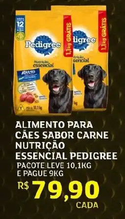 Assaí Atacadista Alimento para caes sabor carne nutrição essencial pedigree oferta