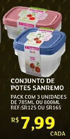 Assaí Atacadista Conjunto de potes sanremo oferta