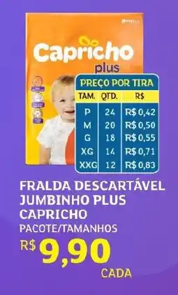 Assaí Atacadista Fralda descartável jumbinho plus capricho oferta